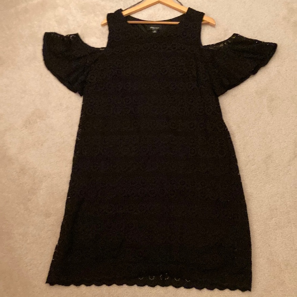 Black cold shoulder dress, size 16W